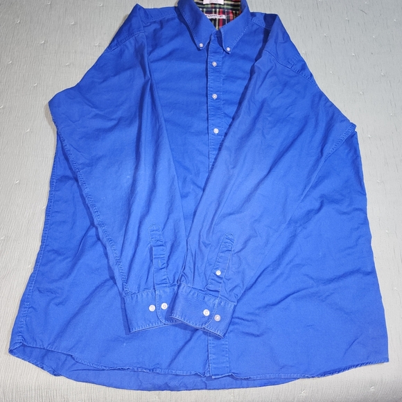 Drysdales Men's Button-Up Shirt Blue Size XXLT Long Sleeve 100% Cotton - Picture 4 of 8